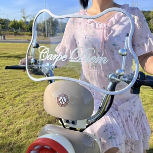 电动车前挡风板适用雅迪Ai玛元 宇宙小刀小熊露娜可爱摩登挡风玻璃