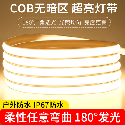 led灯带220v超亮户外防水氛围灯