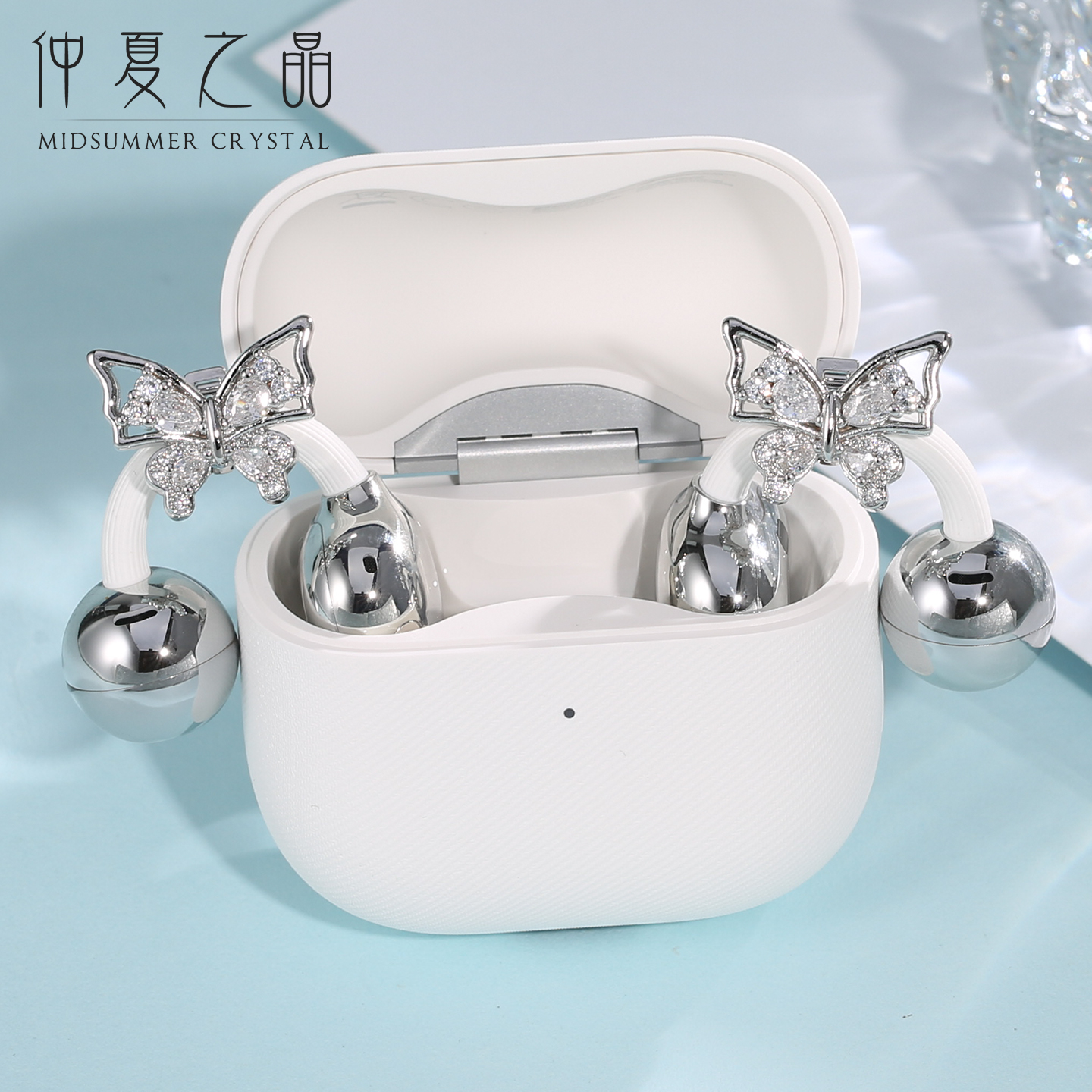 爱依依蝴蝶耳夹耳机钻扣配饰装饰