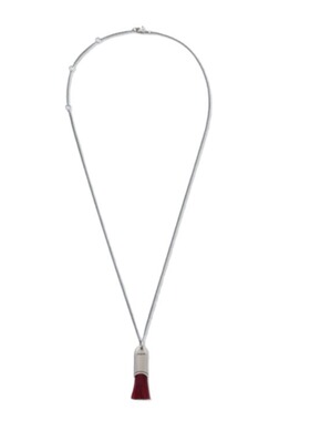 高版本LEMA*RE风*马鬃毛车静媛同款流苏项链毛刷小众毛衣链