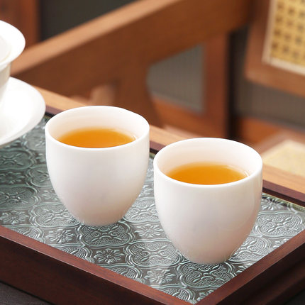 德化羊脂玉白瓷茶杯主人杯品茗杯功夫茶具单杯无铅高温陶瓷茶杯