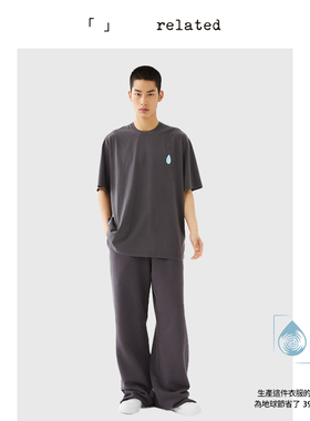 有关related|小水滴|短袖t恤字母印花男女春夏上衣宽松纯棉情侣款