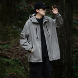 山系户外冲锋衣外套男女春秋机能风潮牌连帽夹克上衣JK6228p75，男装夹克，电商D315