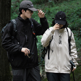 主推中性风美式复古立领冲锋衣情侣夹克运动外套男女JK6218p55，男装夹克，电商D315