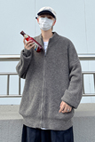 高品质韩版拉链开衫毛衣高领潮流宽松加厚针织衫外套男MY2207p50，男装针织衫/毛衣，电商D315