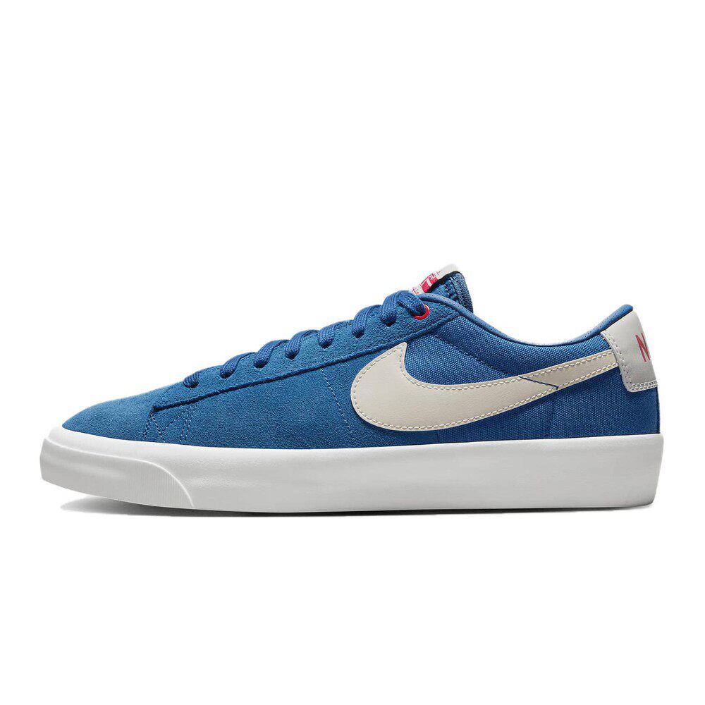 【攀登】 Nike 板鞋 帆布皮革绒面革 圆头 低帮 系带 平跟 蓝色