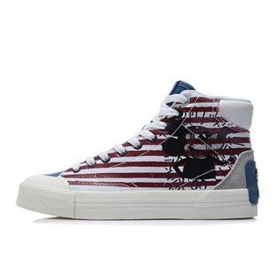 板鞋 白色 女 运动街头 李宁 防滑耐磨轻便透气 系带 攀登