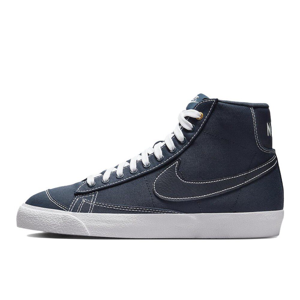 【攀登】 Nike 板鞋 防滑耐磨轻便 四季通用 皮革 平跟 圆头 蓝色