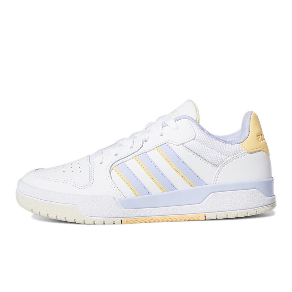 adidas neo 板鞋 平跟 四季通用 白色 系带 女 防滑耐磨