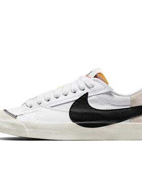 Nike 板鞋 女 白色 平跟 防滑耐磨轻便 低帮 皮革 系带 圆头