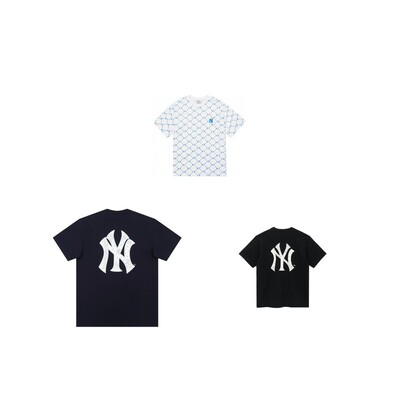 【攀登】New Era MLB系列 纽约洋基队 Logo套头圆领腰果花短袖T恤