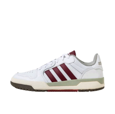 adidas neo Entrap 合成革 休闲百搭 耐磨 低帮 板鞋男女同款白红