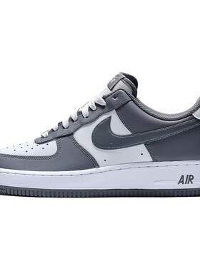 【攀登】 Nike 板鞋 灰色 系带 平跟 圆头 四季通用 牛剖层革