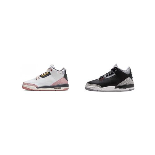 【攀登】JordanAirJordan3GS舒适百搭防踢减震中帮儿童篮球鞋黑色