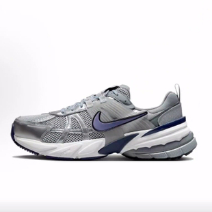 Nike V2K Run 低帮Y2K复古跑步鞋 男女同款 灰银色