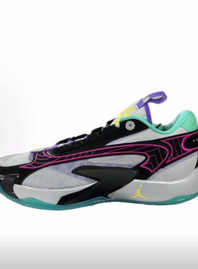 Jordan Luka 2 舒适简约 耐磨透气 低帮 篮球鞋 男女同款黑白紫色