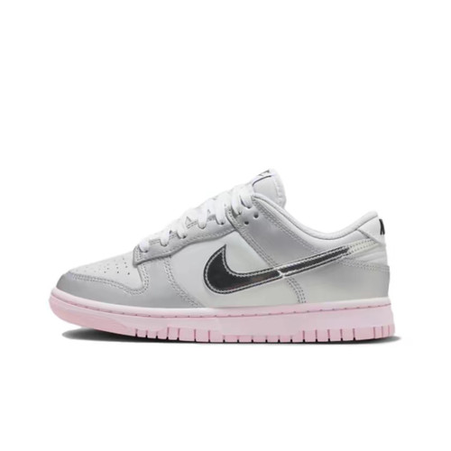 Nike Dunk LOW 低帮 板鞋 女款 银色