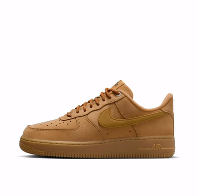 NikeAirForce107LV8Workboot磨砂皮革牛皮低帮板鞋男女同款小麦色