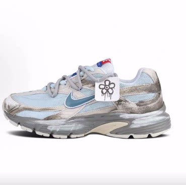 Nike Initiator 海报回忆 耐磨 低帮跑步鞋 男女同款 米白蓝
