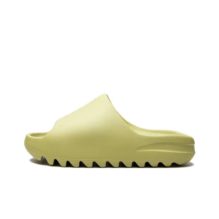 adidas originals Yeezy 柔软舒适 EVA 防滑一字拖鞋男女同款绿色