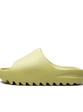 adidas originals Yeezy 柔软舒适 EVA 防滑一字拖鞋男女同款绿色