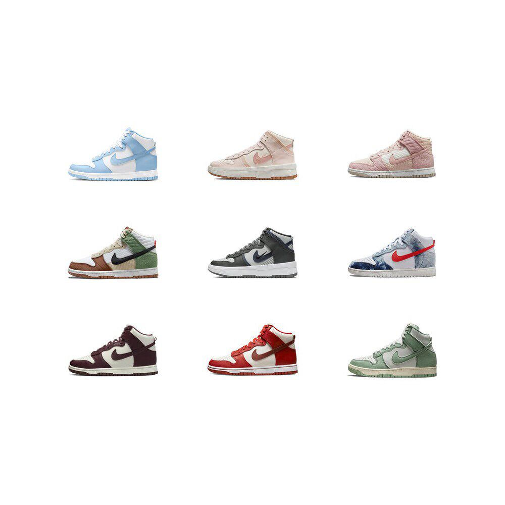 【攀登】NikeDunkHigh经典街头风防滑耐磨轻便高帮板鞋女款多色
