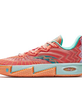 【攀登】 安踏 篮球鞋 男 橙色 圆头 实战 厚底 低帮