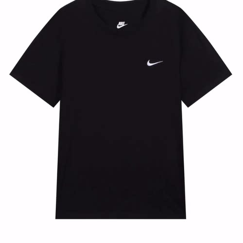 Nike Sportswear Sportswear 纯色刺绣Logo圆领短袖T恤 男款 黑色