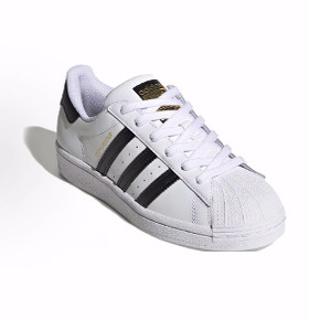 adidas originals SUPERSTAR J贝壳头金标经典款低帮儿童板鞋白黑
