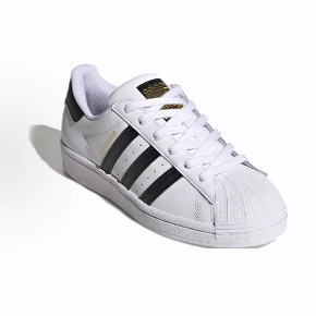 adidas originals SUPERSTAR J贝壳头金标经典款低帮儿童板鞋白黑