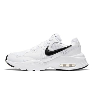 Nike 跑步鞋 耐磨 四季通用 女 系带 低帮 休闲 圆头 厚底 白色