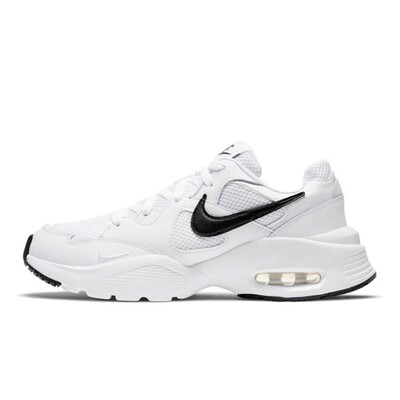 Nike 跑步鞋 耐磨 四季通用 女 系带 低帮 休闲 圆头 厚底 白色