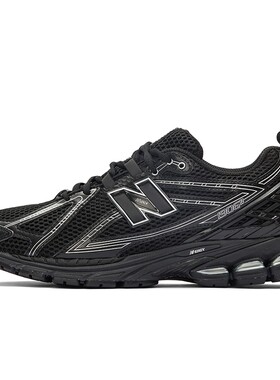 【攀登】 New Balance 跑步鞋 平跟 黑色 低帮 织物人造革 系带