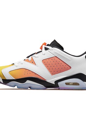 【攀登】 Jordan 复古篮球鞋 抽绳 圆头 低帮 橙色 皮革 男女通用