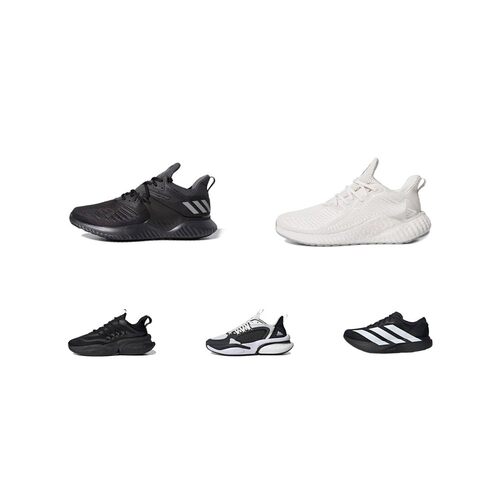 【攀登】adidas舒适时尚透气织物耐磨轻便低帮休闲训练跑步鞋