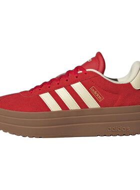 【攀登】 adidas 板鞋 低帮 牛剖层革皮革 圆头 红色 女 春秋