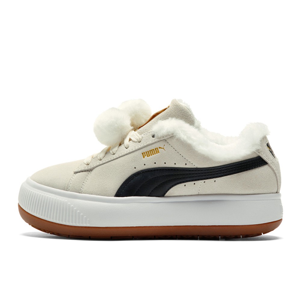 【攀登】 PUMA 板鞋 系带 米色 女 四季通用 圆头 低帮 皮革