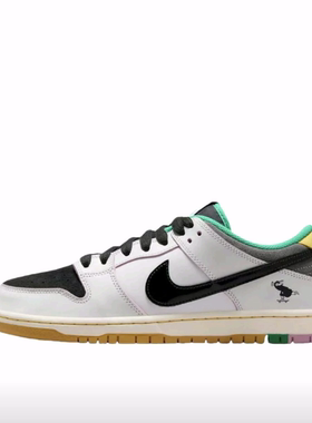 CSEF x Nike Dunk SB 舒适百搭薄底 低帮板鞋男女同款白绿黑色