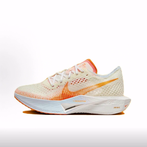 Nike ZoomX Vaporfly 3 织物低帮马拉松长跑竞速跑步鞋女款橙白