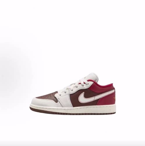 Jordan Air Jordan 1 皮革 低帮 儿童篮球鞋 男女同款