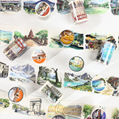 不二选择社团胶带锦绣中华6m卷手账贴纸造景模切胶带diy手机壳ins