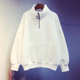 春秋宽松长袖 2020春装 套头无帽卫衣短款 新款 外套上衣女潮ins 韩版