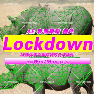 AE插件-包裹曲面跟踪替换特效合成插件Aescripts Lockdown插件