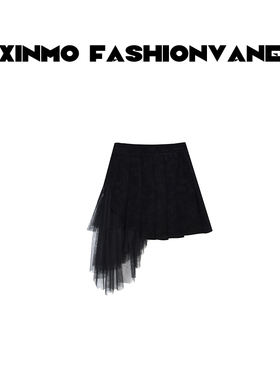 【XINMO买手店】麂皮不规则遮肉百褶短裤裙C10102501
