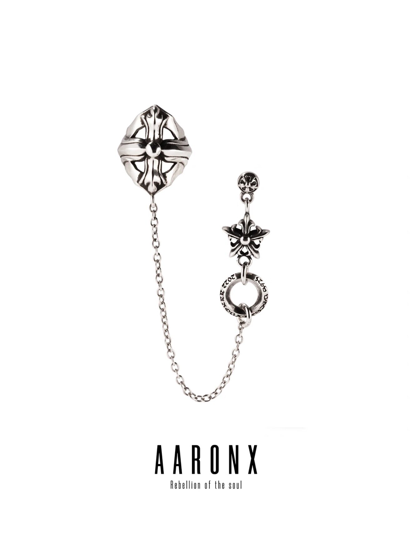 AARONX925银原创设计耳骨夹耳钉