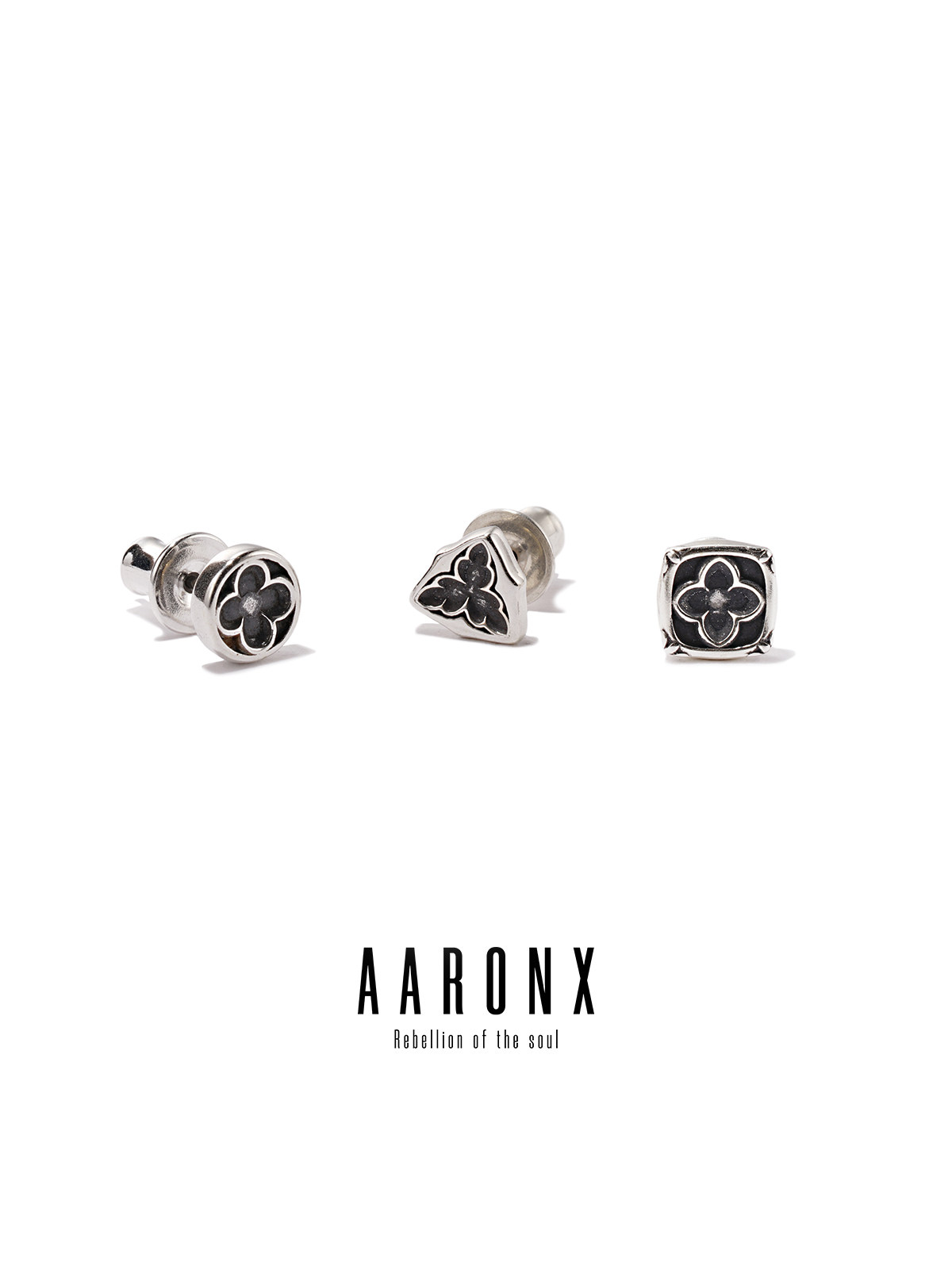 aaronx原创设计师窗花造型简约百搭叠戴个性迷你925纯银耳钉