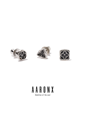 aaronx原创设计师窗花造型简约百搭叠戴个性迷你925纯银耳钉