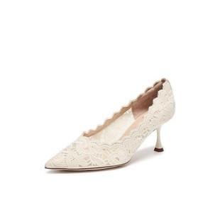 2026新款 女单鞋 Burano蕾丝岛法式 细跟婚鞋 ED335AQ6 高跟鞋 商场同款