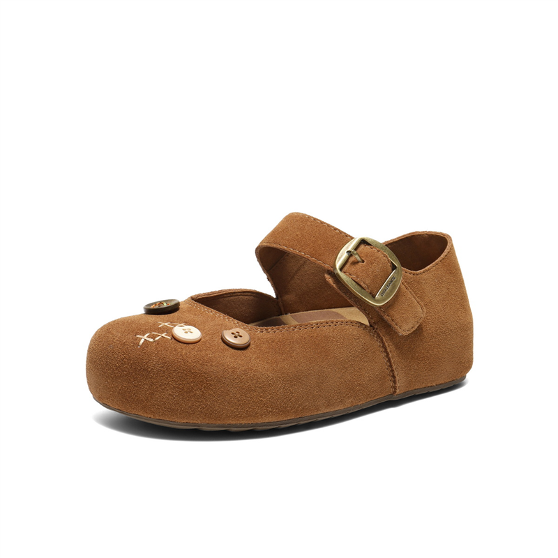 同款厚底半糖吐司玛丽珍勃肯鞋2026新款中跟内增高女单鞋E9B1DAQ6