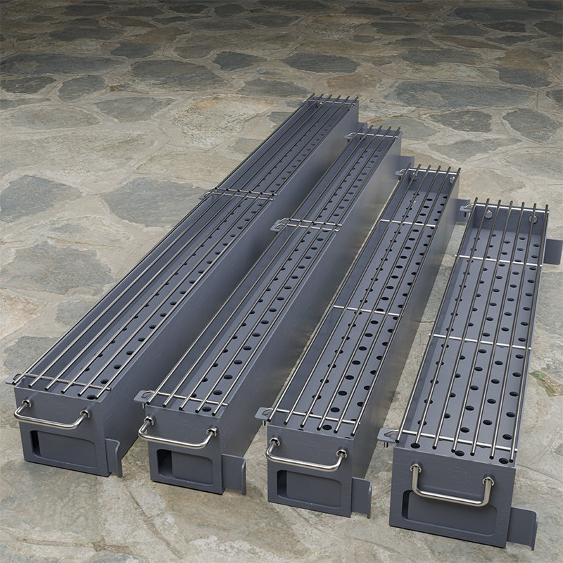 加厚商用无边烧烤炉子木炭烧烤架大号加宽烤鱼炉摆摊家用户外定制